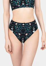 Pythia Snake Print High Waist Swim Bottoms