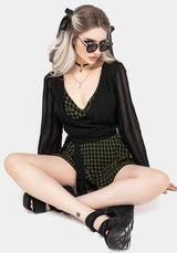 Terra Gingham Peplum Rockähnlich Badeanzug