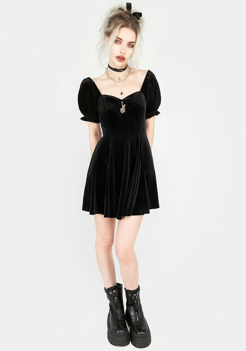 Drakon Velour Corset Mini Dress