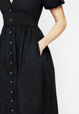 Gladys Button Front Midi Dress