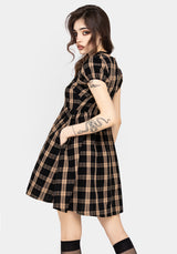 Backspace Check Mini Skater Dress