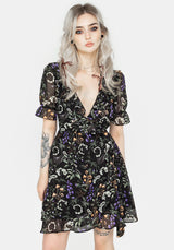 Vesna Chiffon Mini Wrap Dress