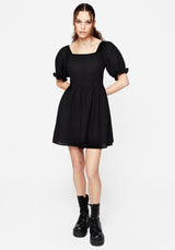 Euthymia Broderie Puff Sleeve Mini Dress