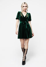 Zarina Embroidered Mini Wrap Dress