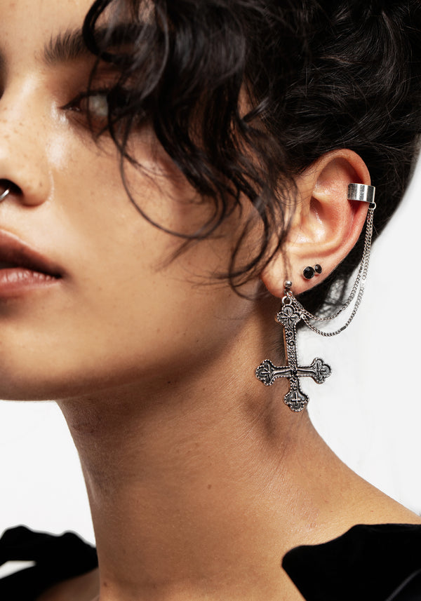 Crux Chain Cuff Earrings