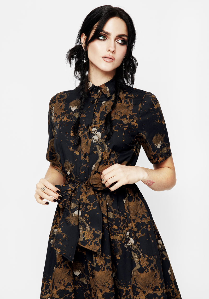 Underworld Cotton Midi Shirt Dress