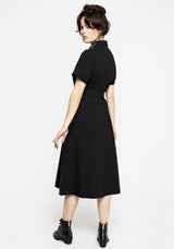 Goodfellow Embroidered Collar Midi Shirt Dress