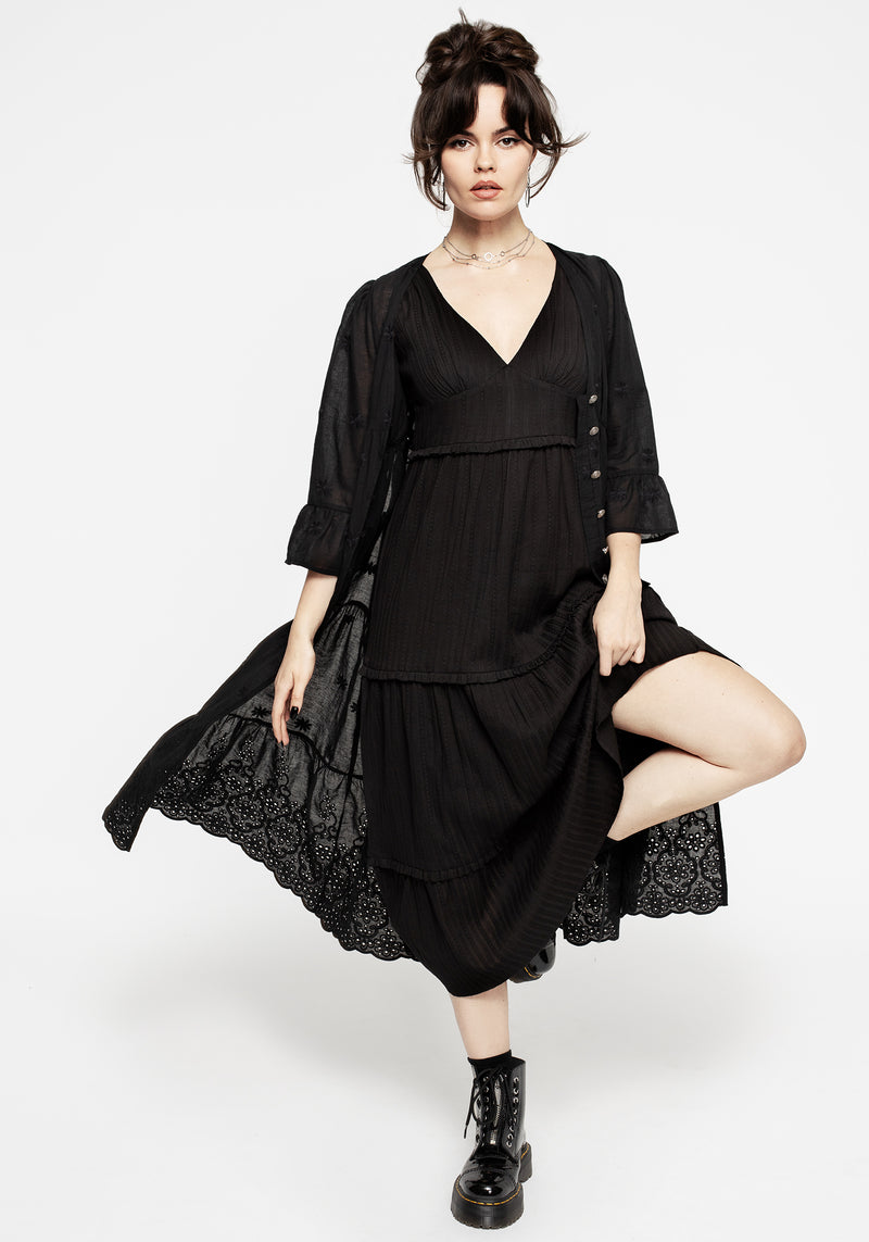 Hereka Tiered Frill Midaxi Dress