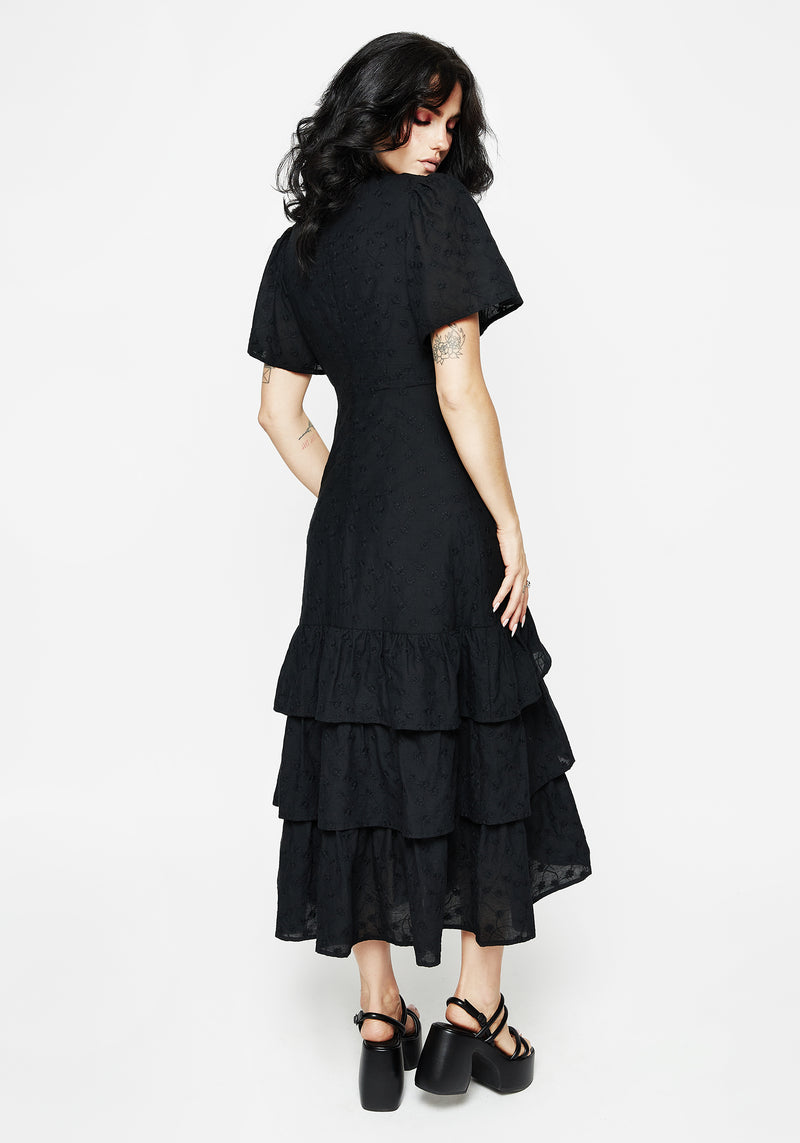 Rowena Peplum Tiered Midaxi Dress