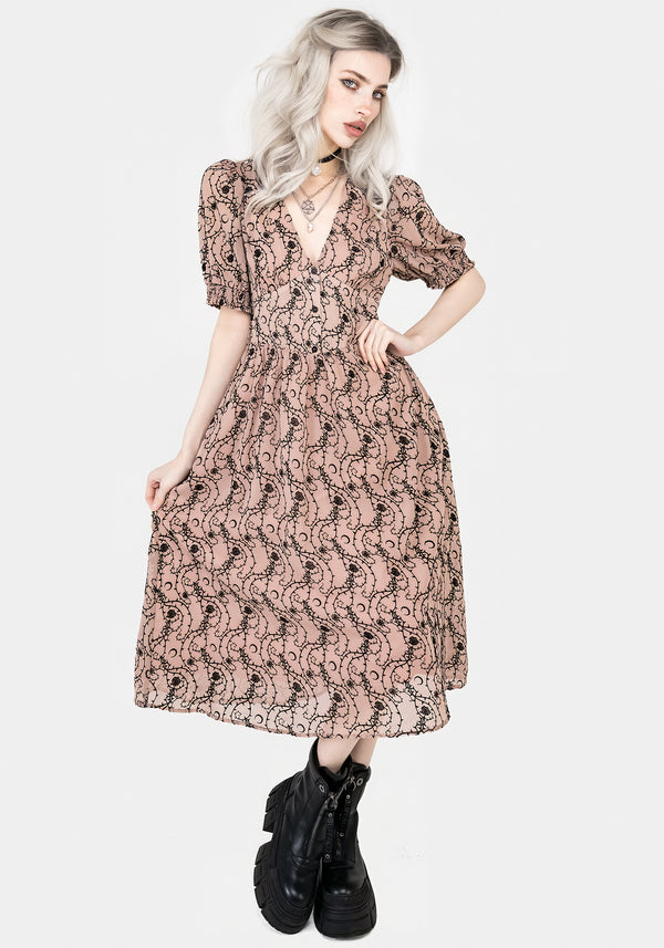 Rosethorn Korsett Midi Kleid