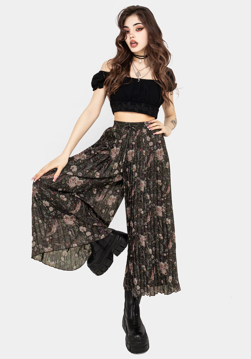 Ophelia Plissiert Chiffon Culottes