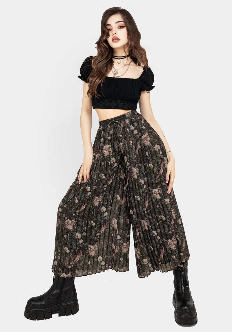 Ophelia Plissiert Chiffon Culottes