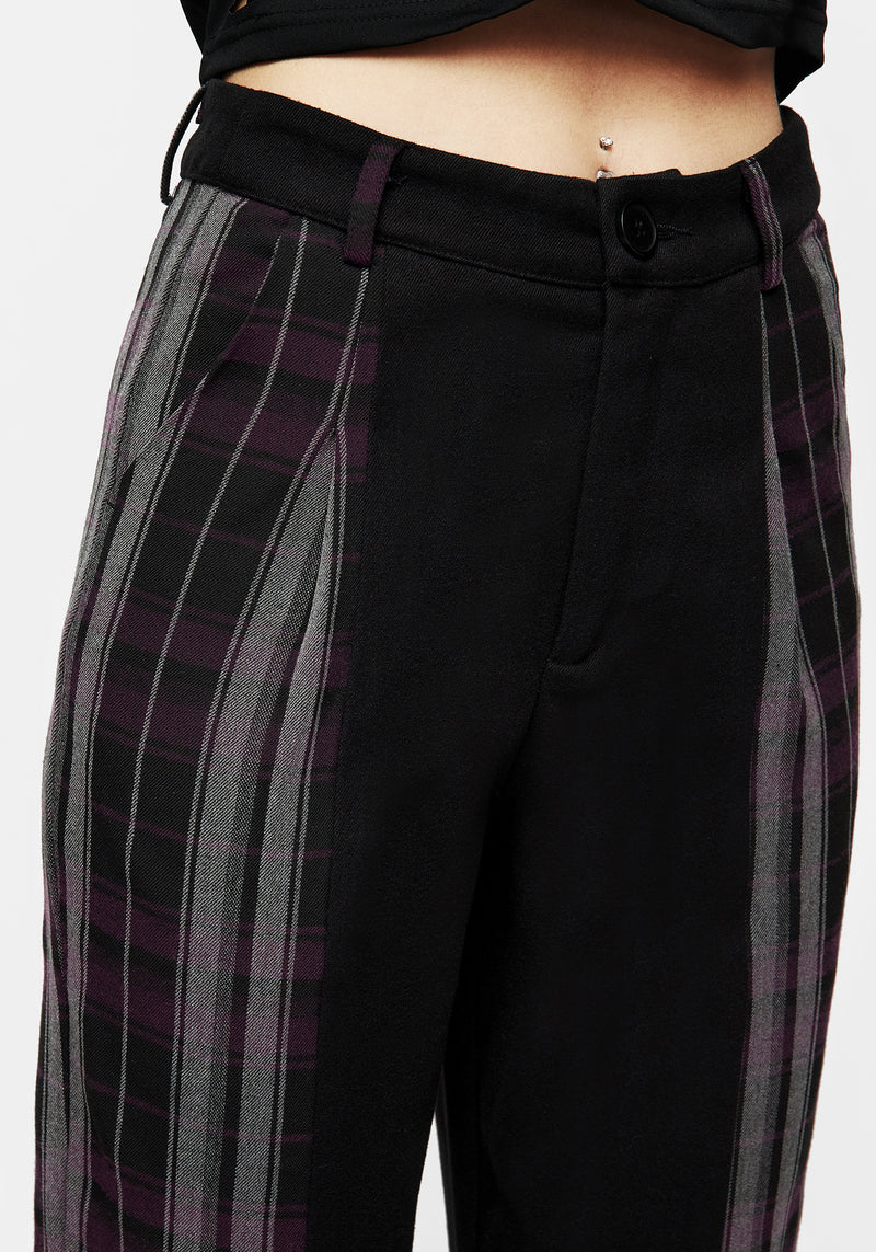 Gambit Spliced Check Tapered Trousers