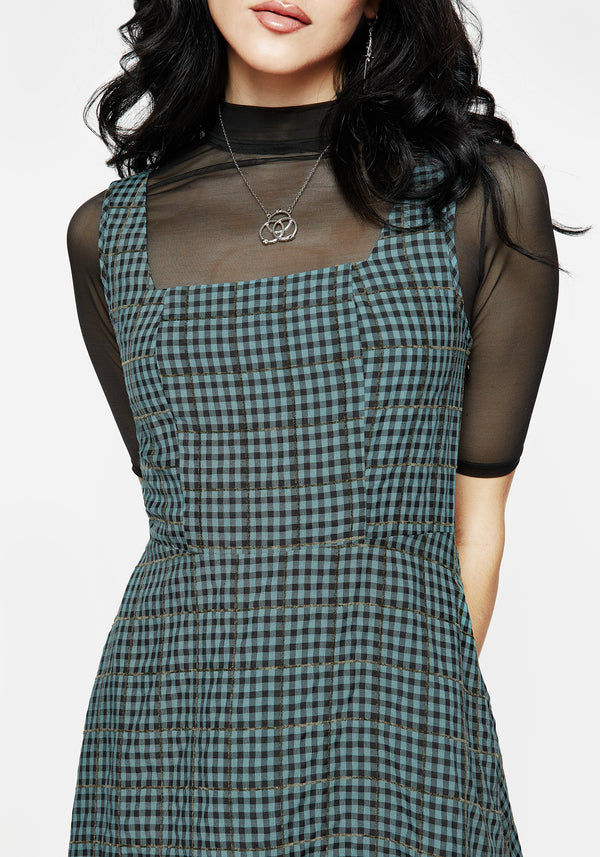 Restless Check Mini Apron Dress