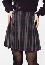 Gambit Check Pleated Mini Skirt