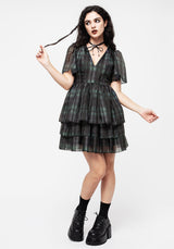 Checkmate Gelagert Organza Mini Kleid