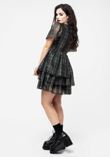 Checkmate Layered Organza Mini Dress