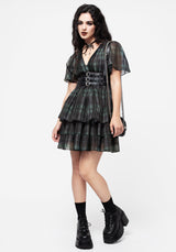 Checkmate Gelagert Organza Mini Kleid