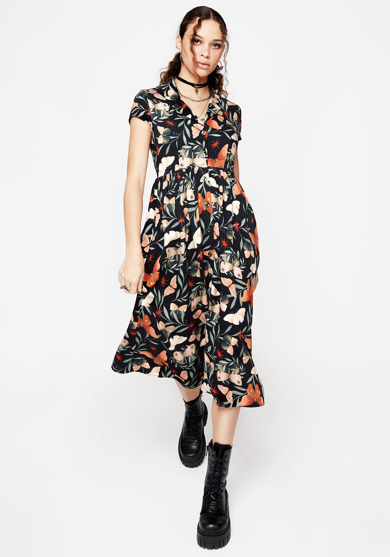 Mariposa Midi Hemd Kleid