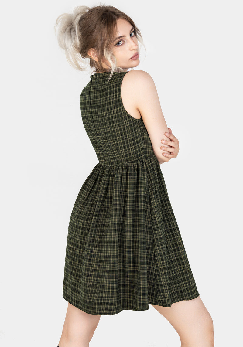 Sabine Check Mini Skater Dress