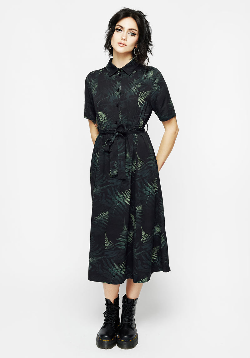 Fernery Midi Shirt Dress