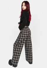 Glenda Wide Leg Check Trousers