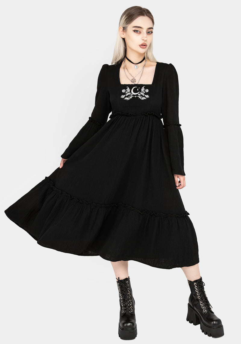 Aradia Bestickt Midi Kleid