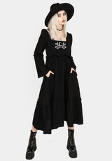 Aradia Bestickt Midi Kleid