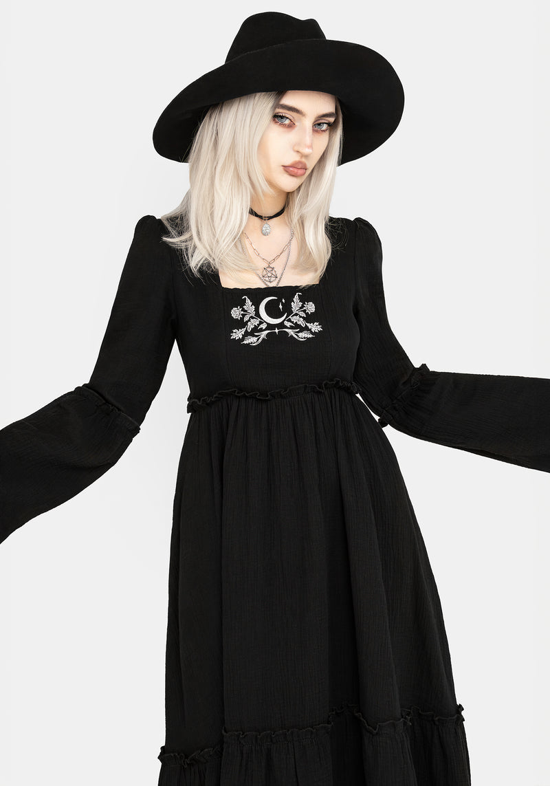 Aradia Bestickt Midi Kleid