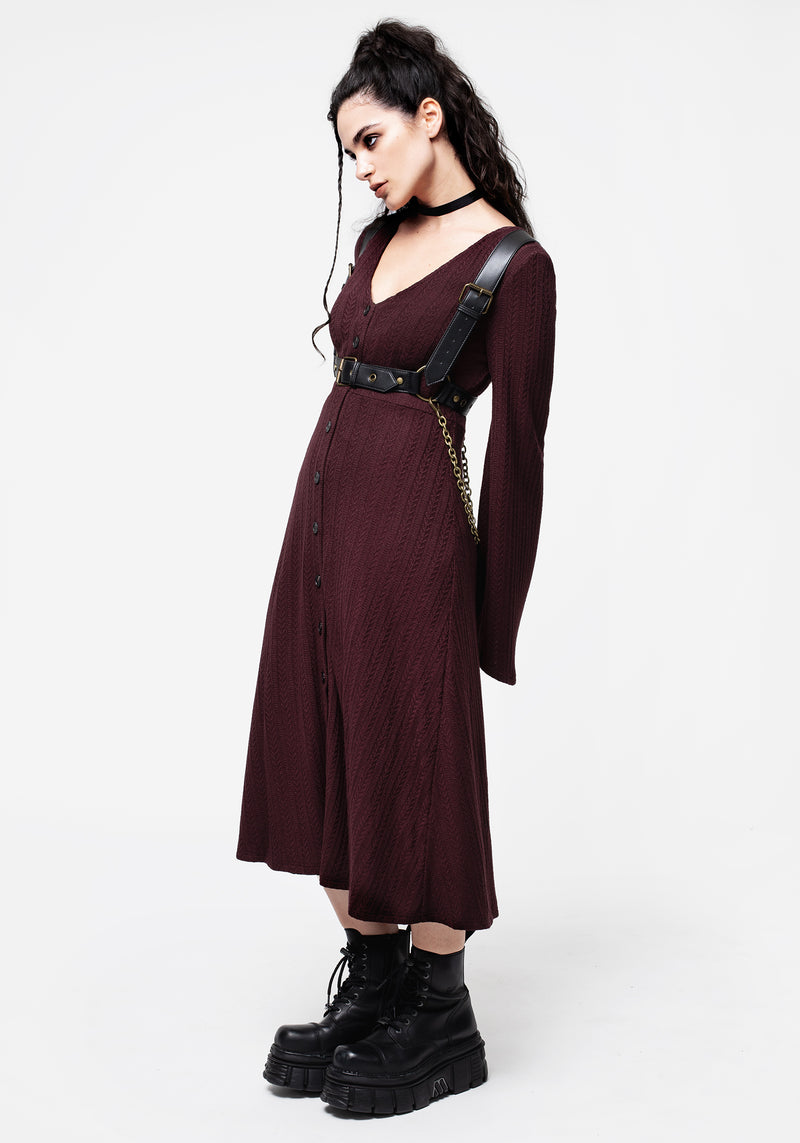 Sybil Button Up Longline Knit Overdress