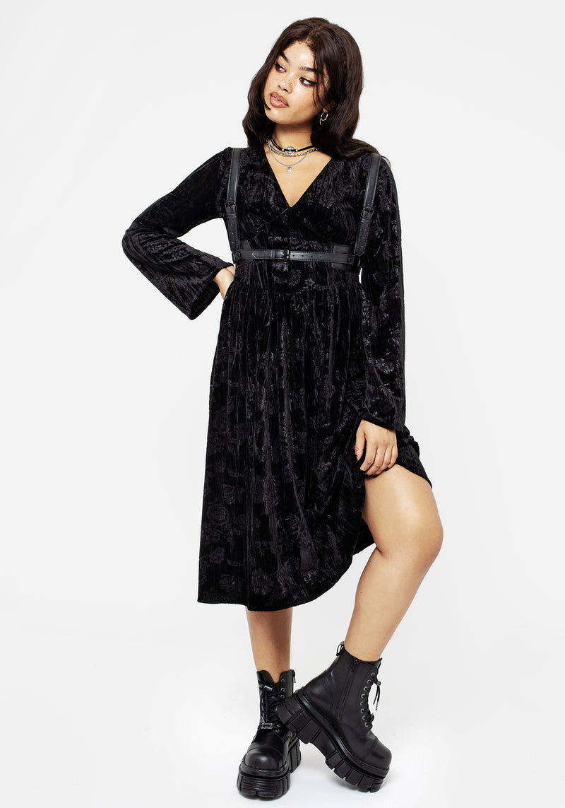 Invocation Flared Sleeve Midi Dress