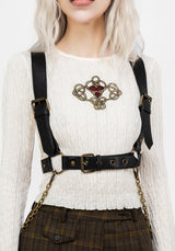 Vignette Brass Chain Harness