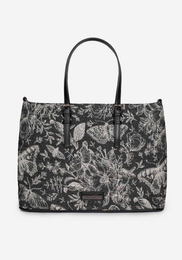 Metamorphosis Butterfly Floral Print Handbag