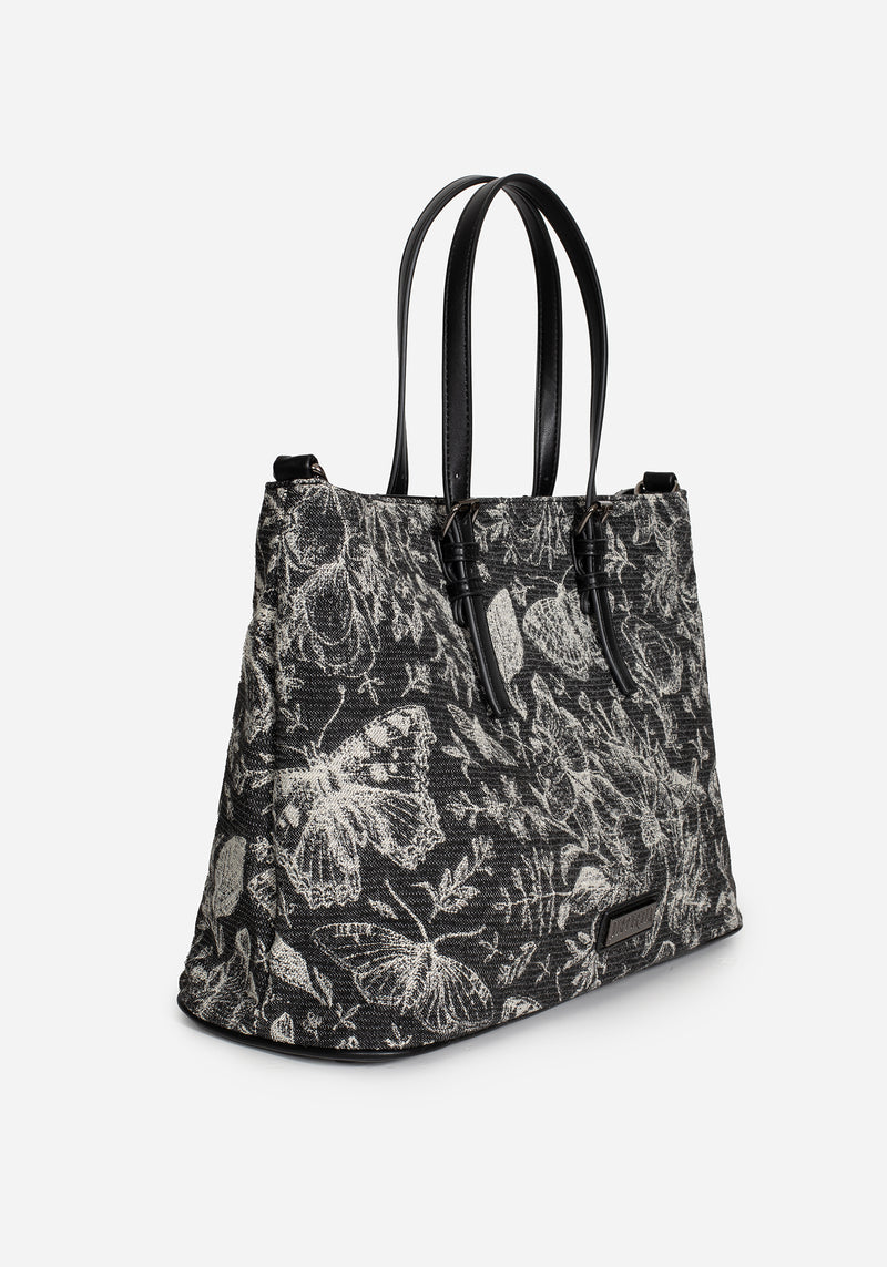 Metamorphosis Butterfly Floral Print Handbag