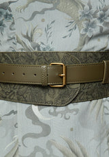 Cypress Paisley Debossed Buckled Waist Belt