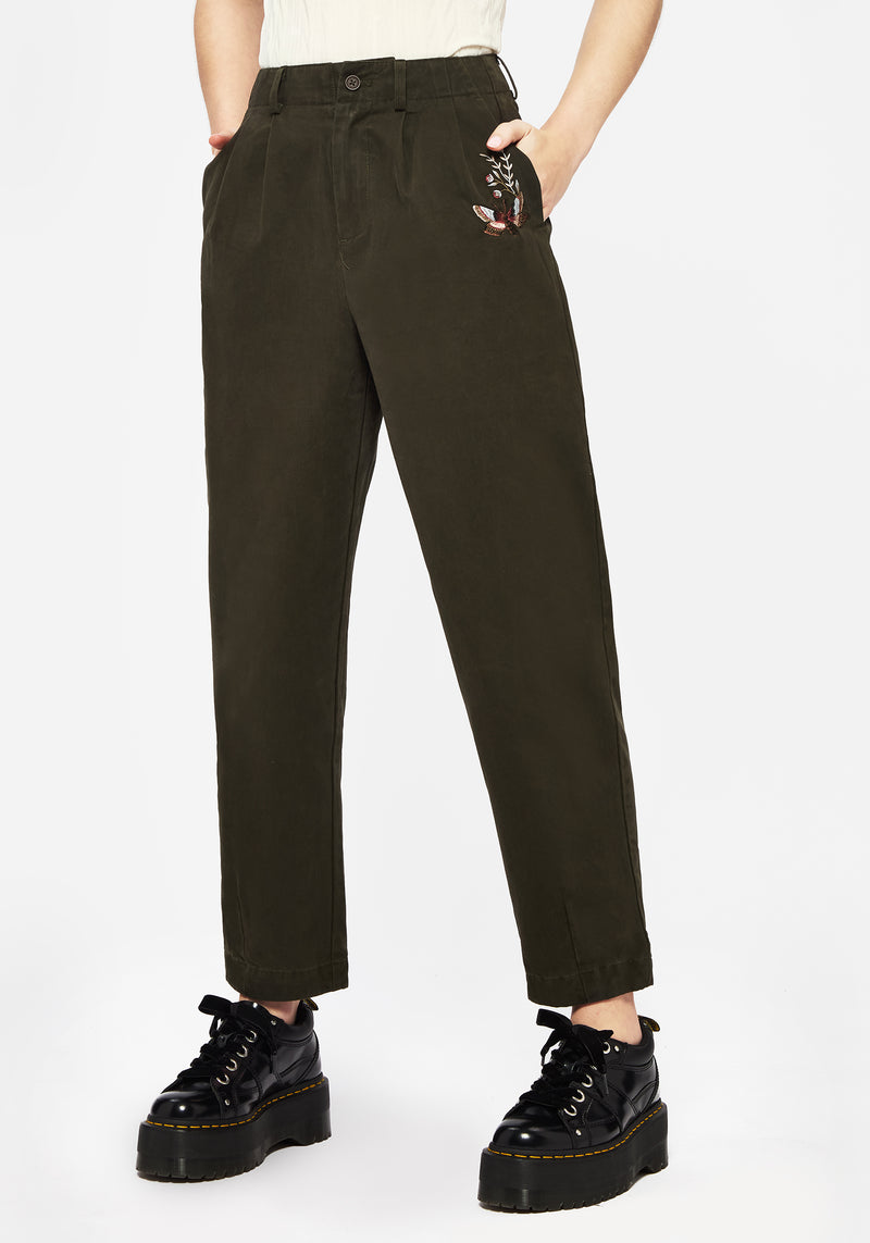 Copia Embroidered Balloon Leg Tailored Trousers