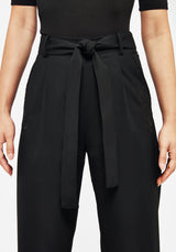 Hester Embroidered Tapered Trousers - Black