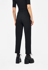 Hester Embroidered Tapered Trousers - Black