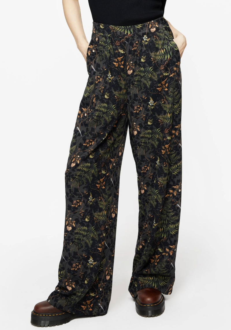 Wither Fern Print Wide Leg Trousers