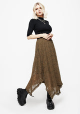 Myrtle Floral Lace Layered Midi Skirt