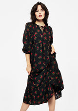 Darcey Floral Print Chiffon Midaxi Dress