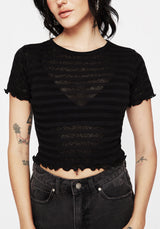 Gomez Lettuce Hem Jersey Crop Tee