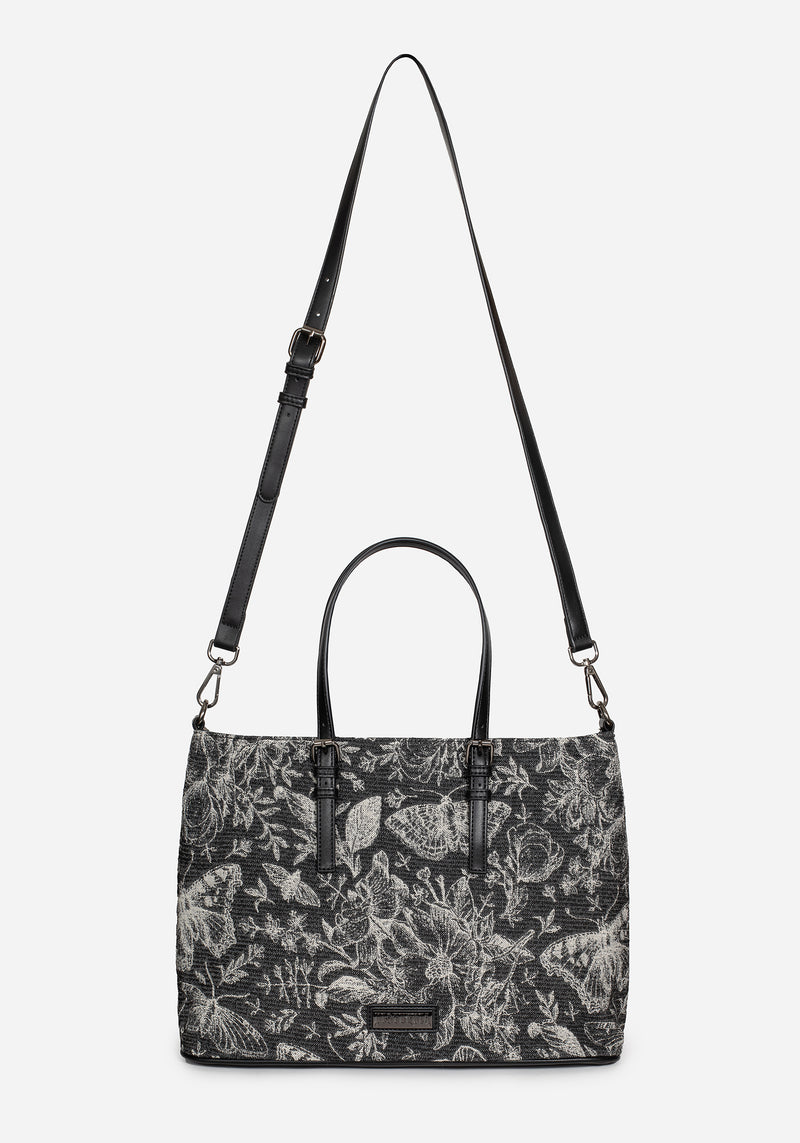 Metamorphosis Butterfly Floral Print Handbag