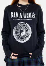 Bad Karma Abgenutzt Gelagert T-Shirt