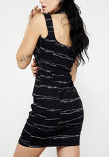 Barbed Denim Korsett Kleid