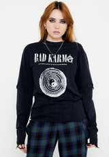 Bad Karma Abgenutzt Gelagert T-Shirt