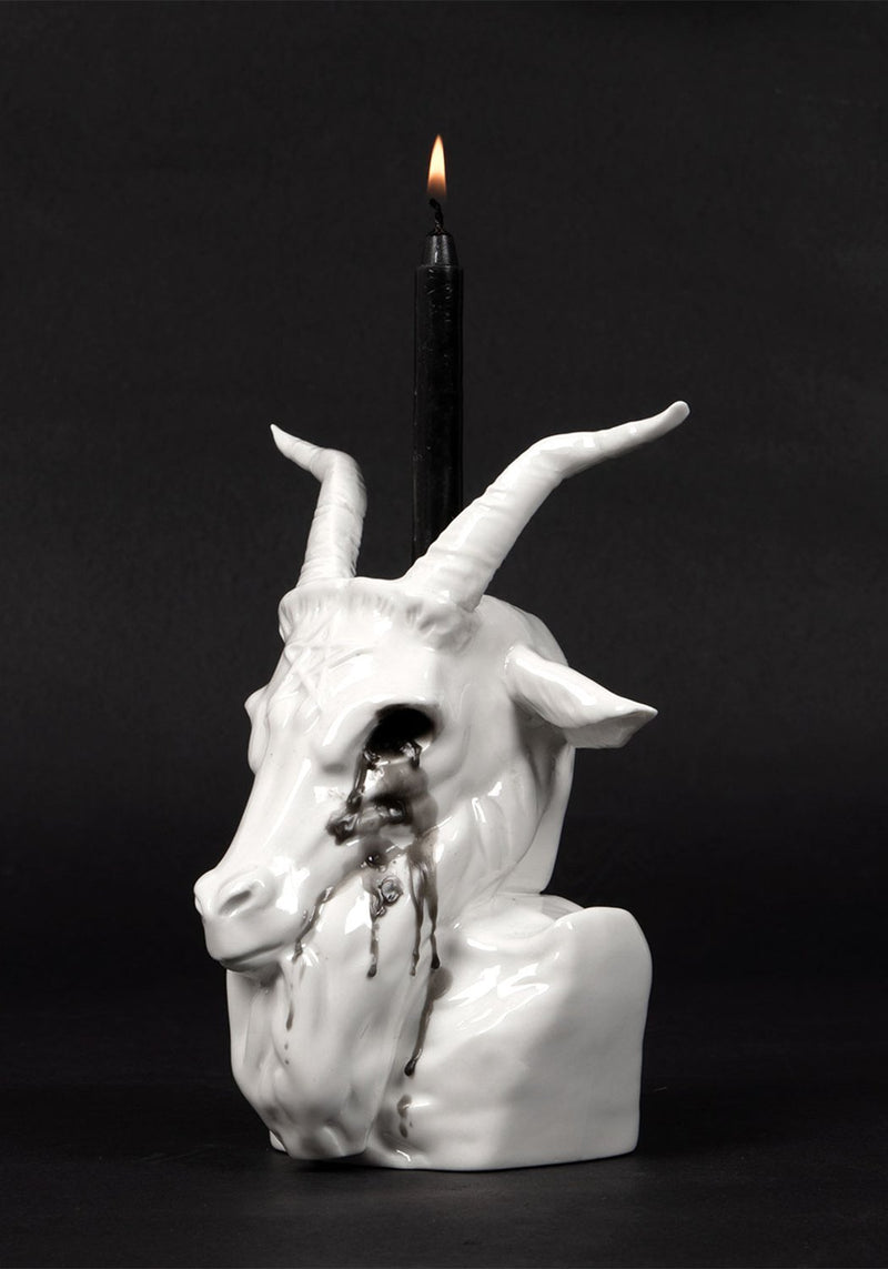 Crying Baphomet Candle Holder