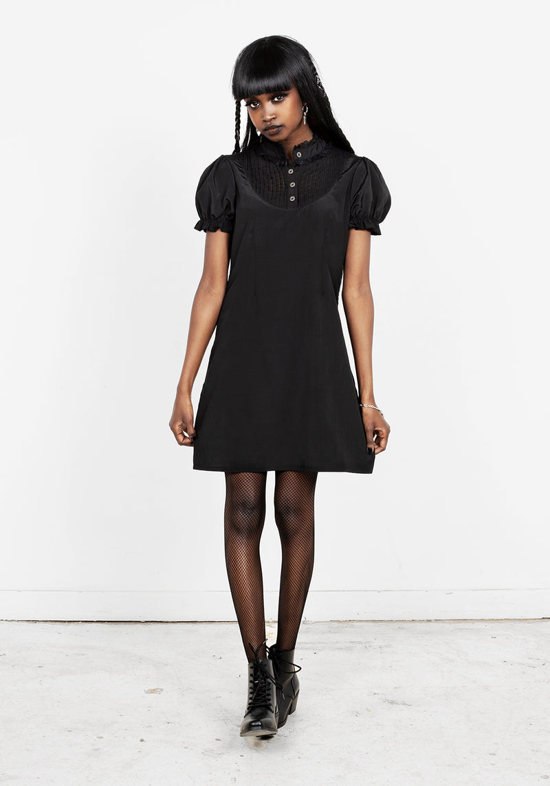 SECRETS PINTUCK PANELLED MINI DRESS