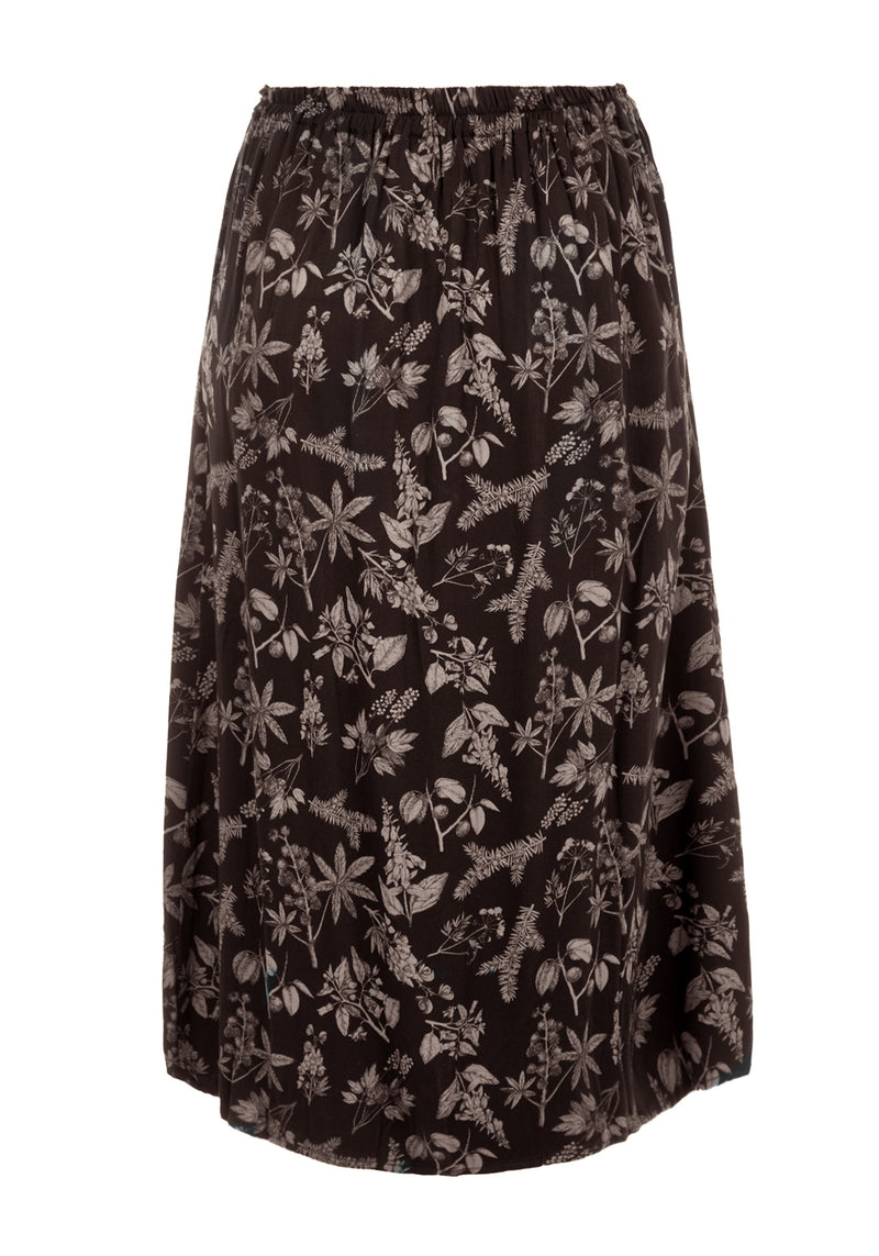 POISONOUS PLANT SPLIT MIDI SKIRT