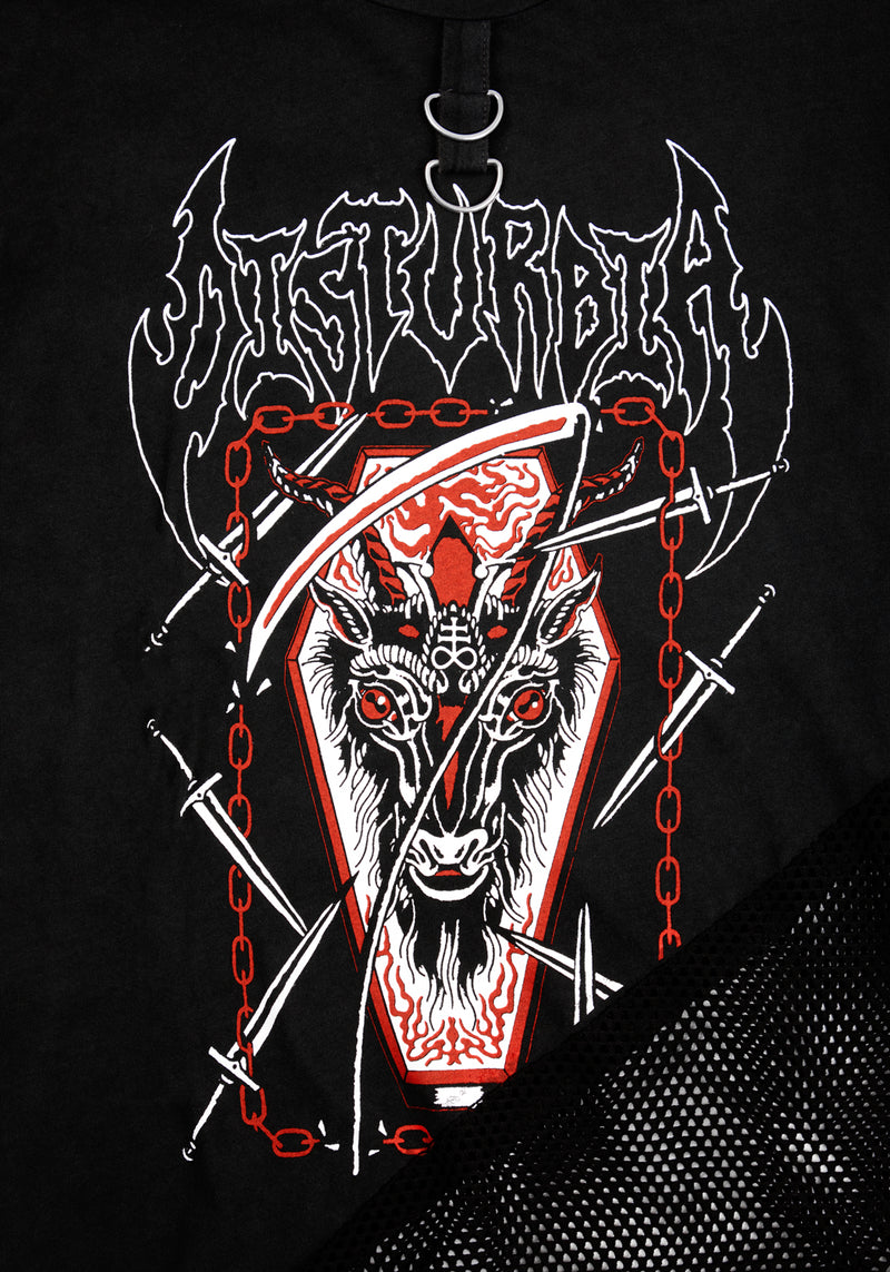 Hellbound Gelagert Netzstrumpf Lang Ärmel T-Shirt